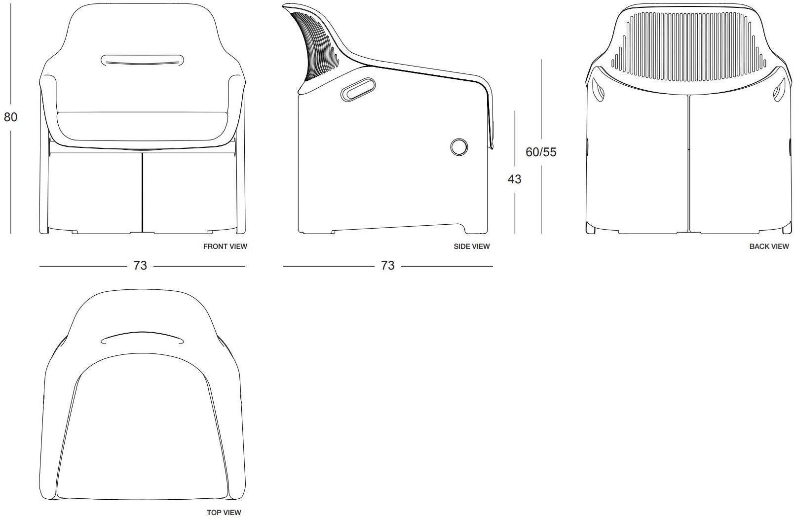Plank Мягкое кресло с подлокотниками Avus sun-id-1488119 - Вид №11
