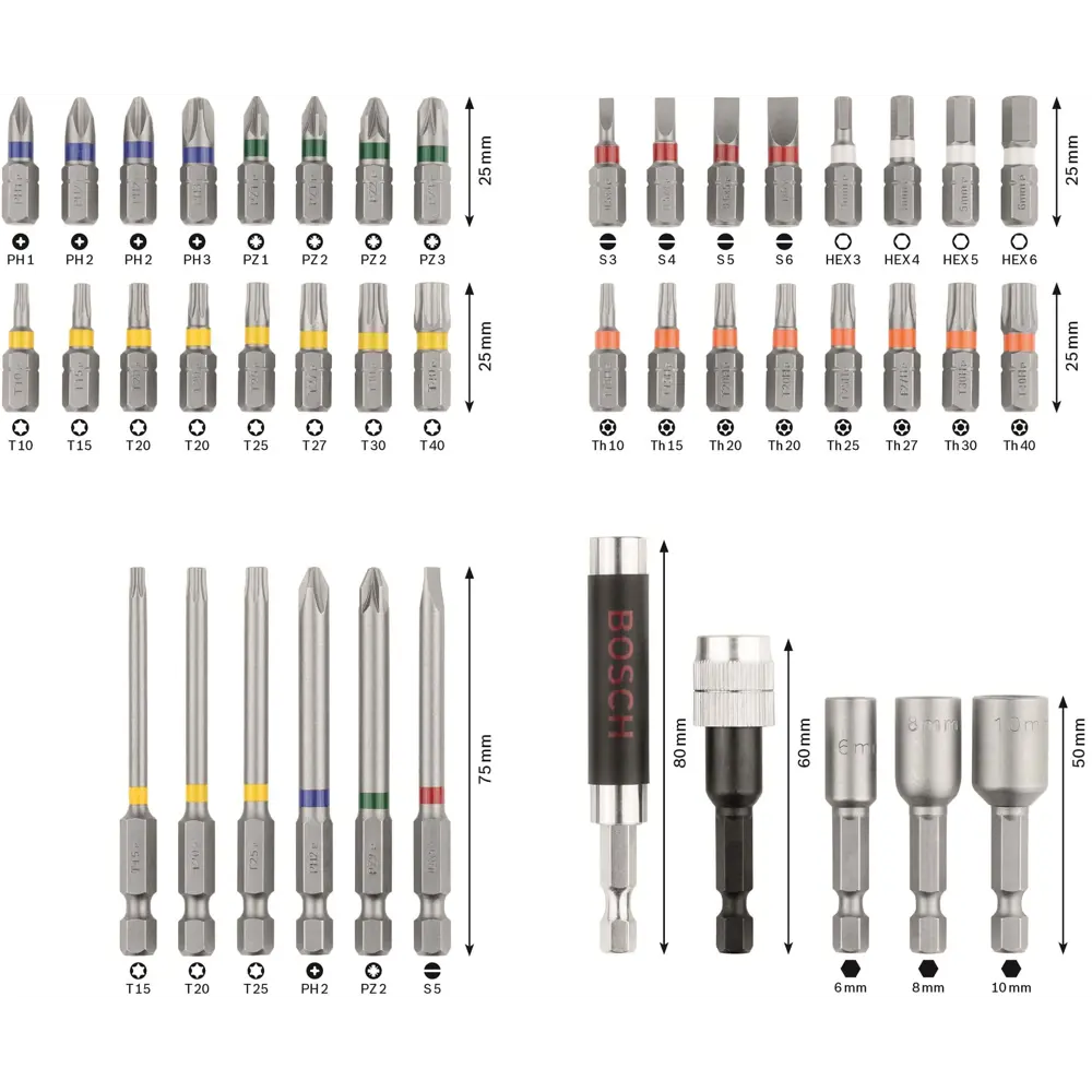 Набор бит и головок Bosch 2607017164, 43 шт. 19501741 STLM-2056650 BOSCH PROFESSIONAL  - Вид №6