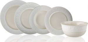 10673295 JL Coquet Сервиз столовый JL Coquet Джорджия Айвори на 6 персон 20 предметов, фарфор Фарфор