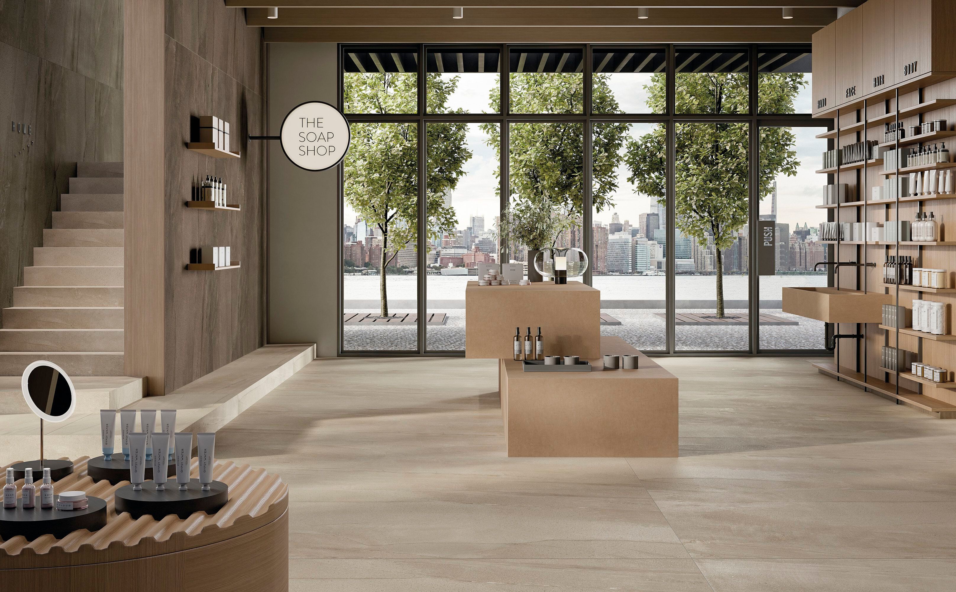 Пол из керамогранита с эффектом камня Fiandre Megalith Maximum ARCH-00112778 - Вид №1