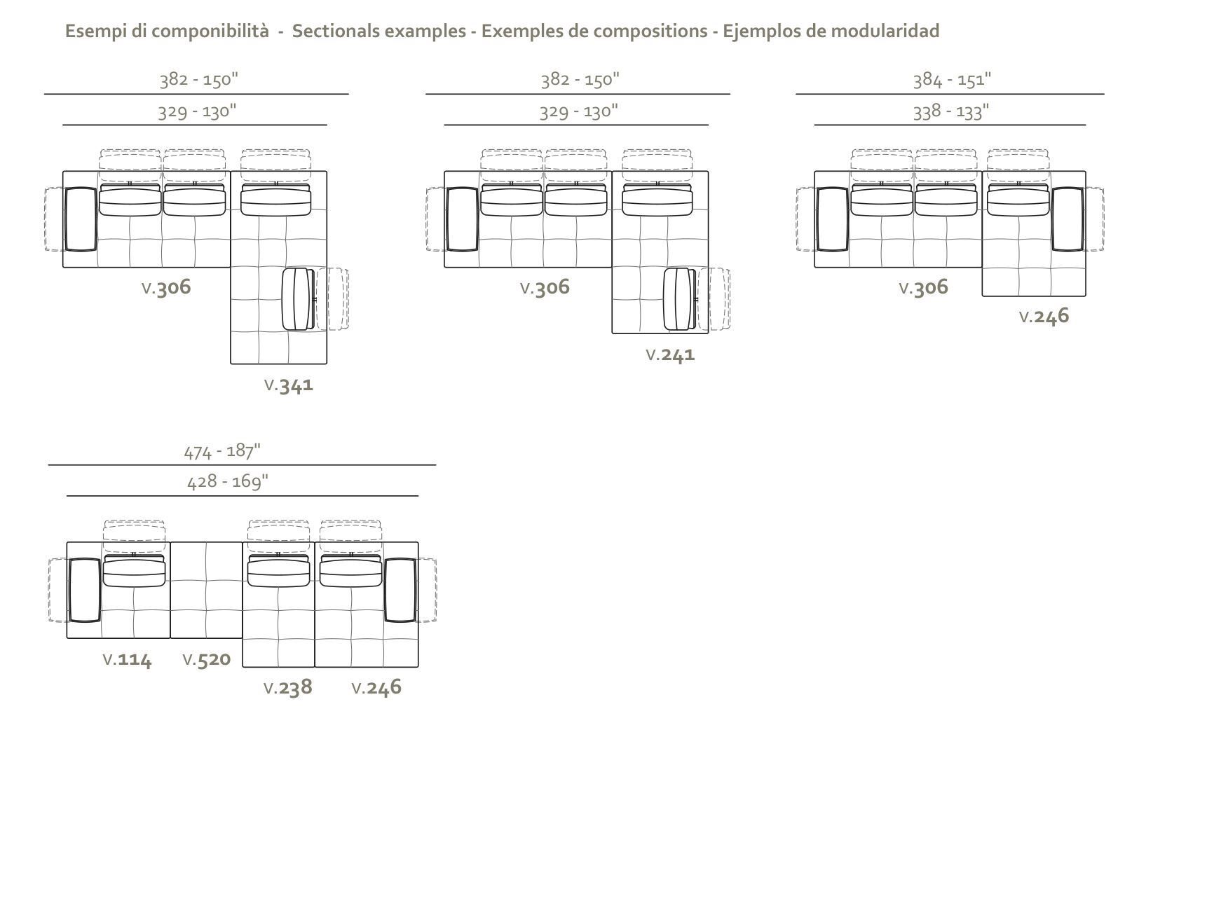 Модульный тканевый диван Max Divani ELLA ARCH-00070891 - Вид №6