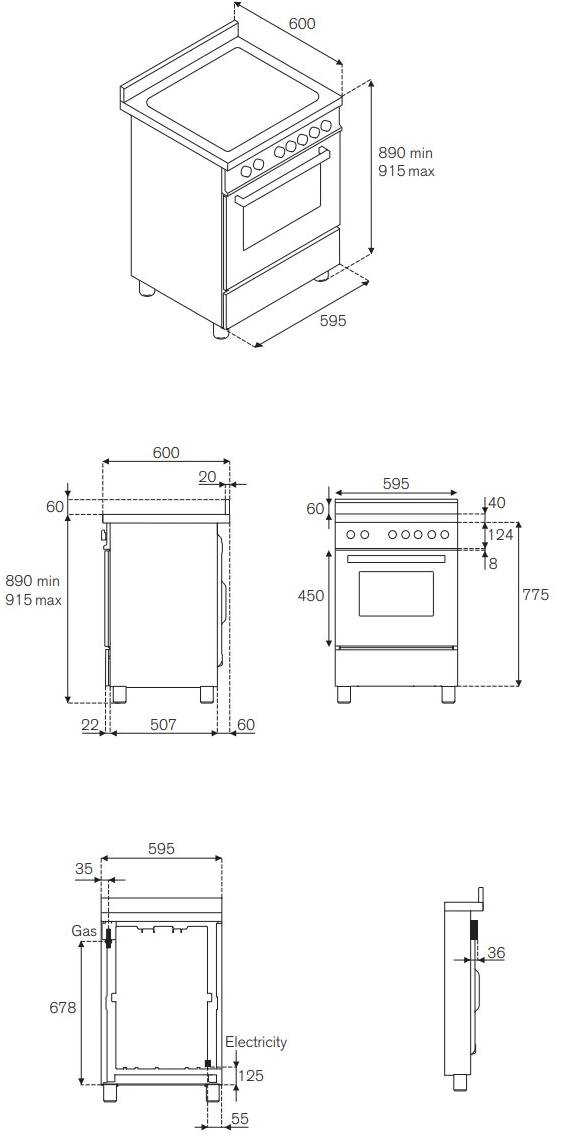 Bertazzoni Отдельностоящая кухня из нержавеющей стали Professional Pro60 4i mfe s xt - Вид №7