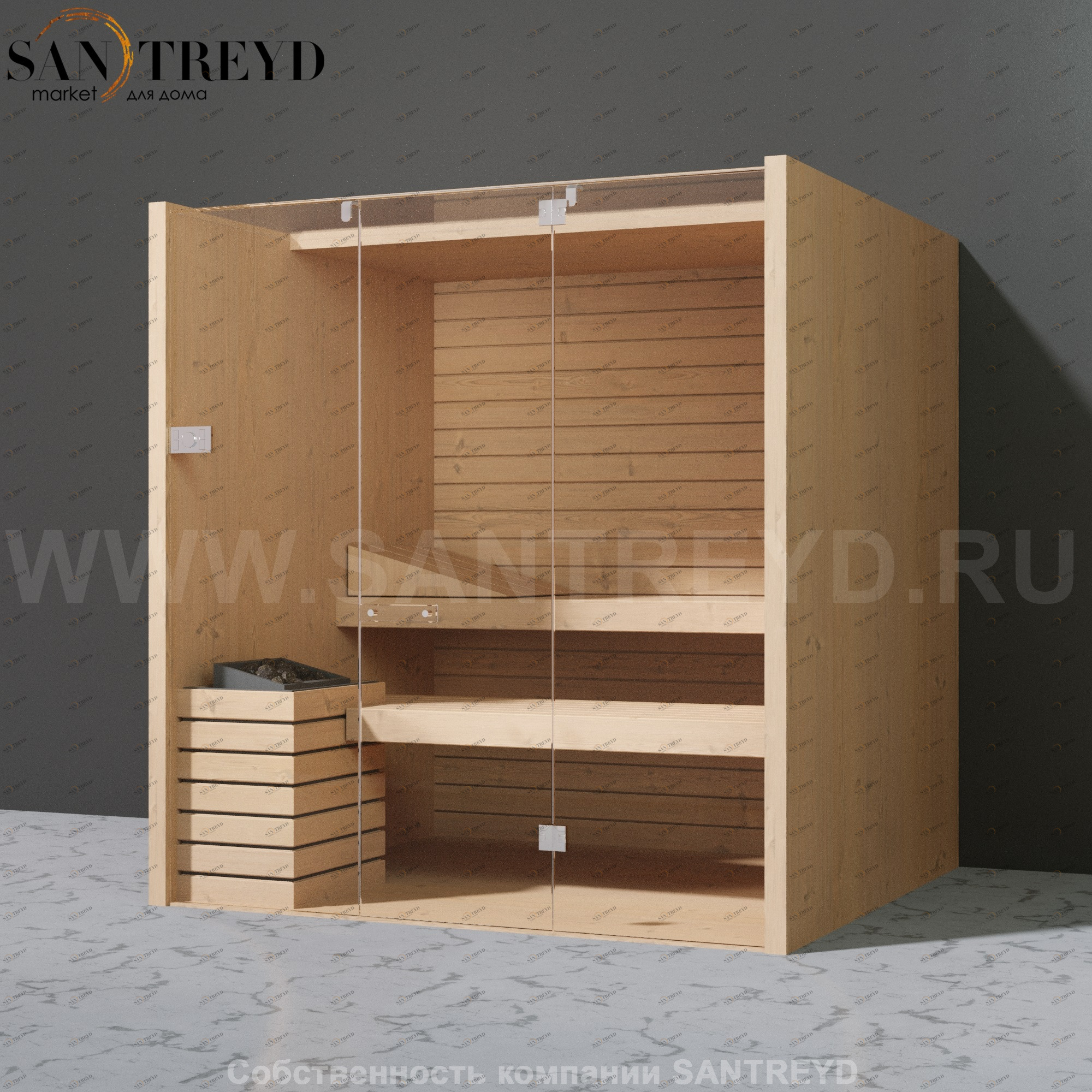 Effegibi SKY 80 SA55200013 Сауна. Мощность: 8 кВт макс. Размеры: длина 200 см, ширина 180 см. Отделка: канадский хемлок.