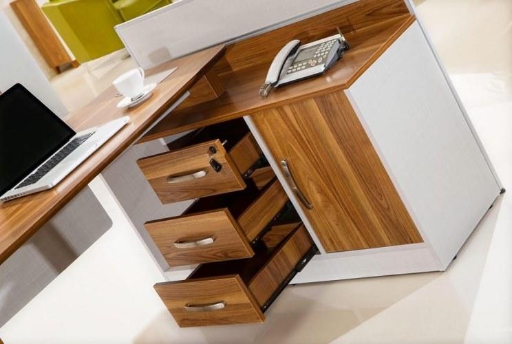 Arrediorg.it® Угловой деревянный стол со встроенной полкой Evolutio sun-id-1431169 - Вид №3