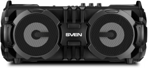 SV-017408 ps-485, черный (28 вт, bluetooth, fm, usb, microsd, led-дисплей, 2х2000ма*ч) Sven