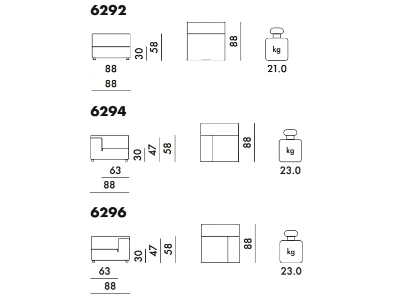 Тканевый модульный садовый диван Kartell Plastics ARCH-00078602 - Вид №26