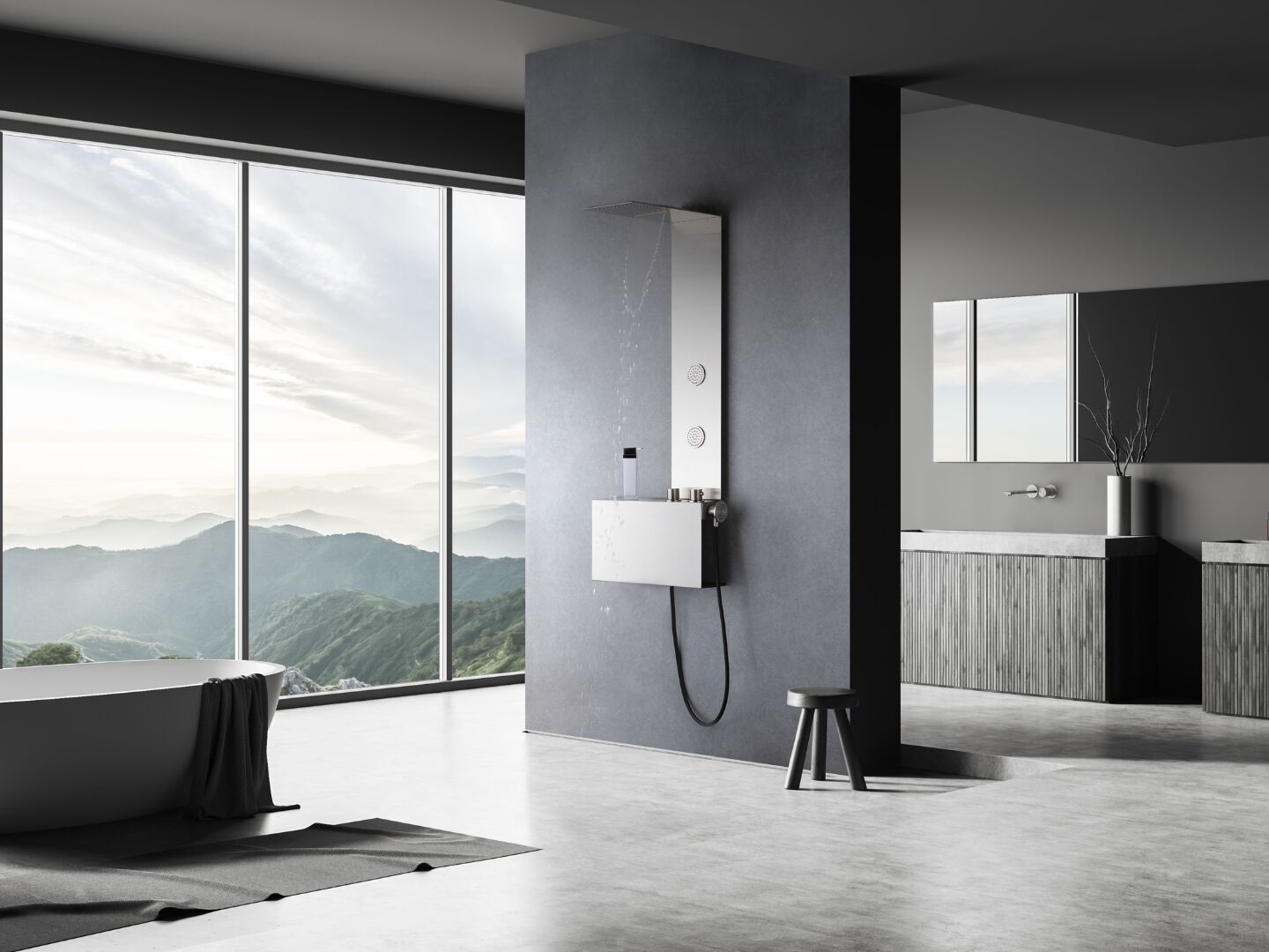 Набор для душа из нержавеющей стали с душем и ручным душем Cropelli Alyssia ARCH-00132281 - Вид №18