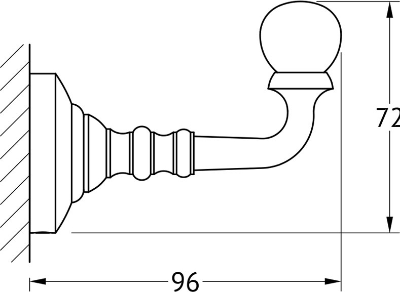 STI 401 Крючок 3SC STILMAR ANTIQUE SILVER Treesseci 3SC - Вид №1