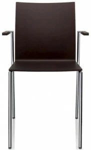 Brunner Стул лакированный штабелируемый с подлокотниками Milano