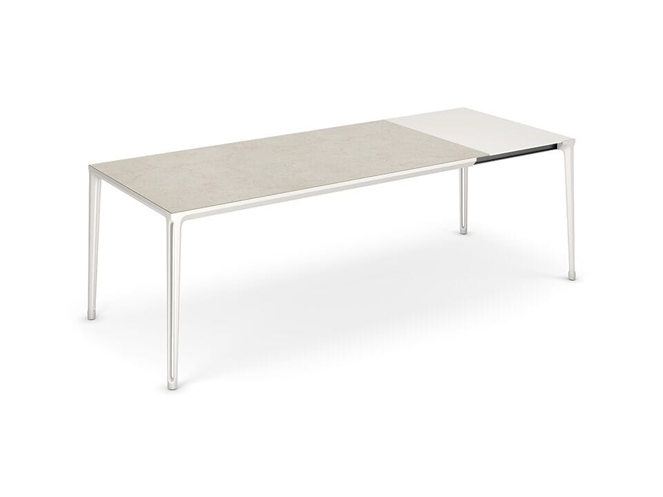 Прямоугольный выдвижной стол из алюминия и стекла Cattelan italia BOULEVARD ARGILE DRIVE ARCH-00130126 - Вид №1