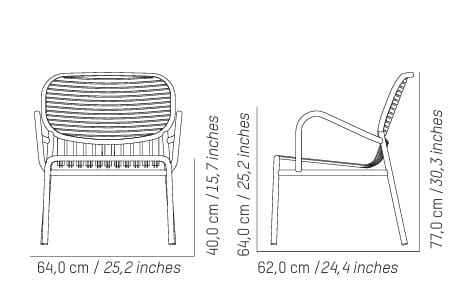 Алюминиевый штабелируемый стул с порошковым покрытием с подлокотниками In Stock Petite Friture ARCH-00002032 - Вид №2