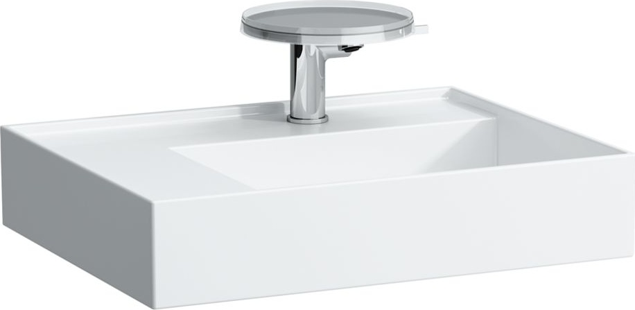 H8103357581581 Раковина с полочкой слева, со специальным скрытым сливом LAUFEN PRO