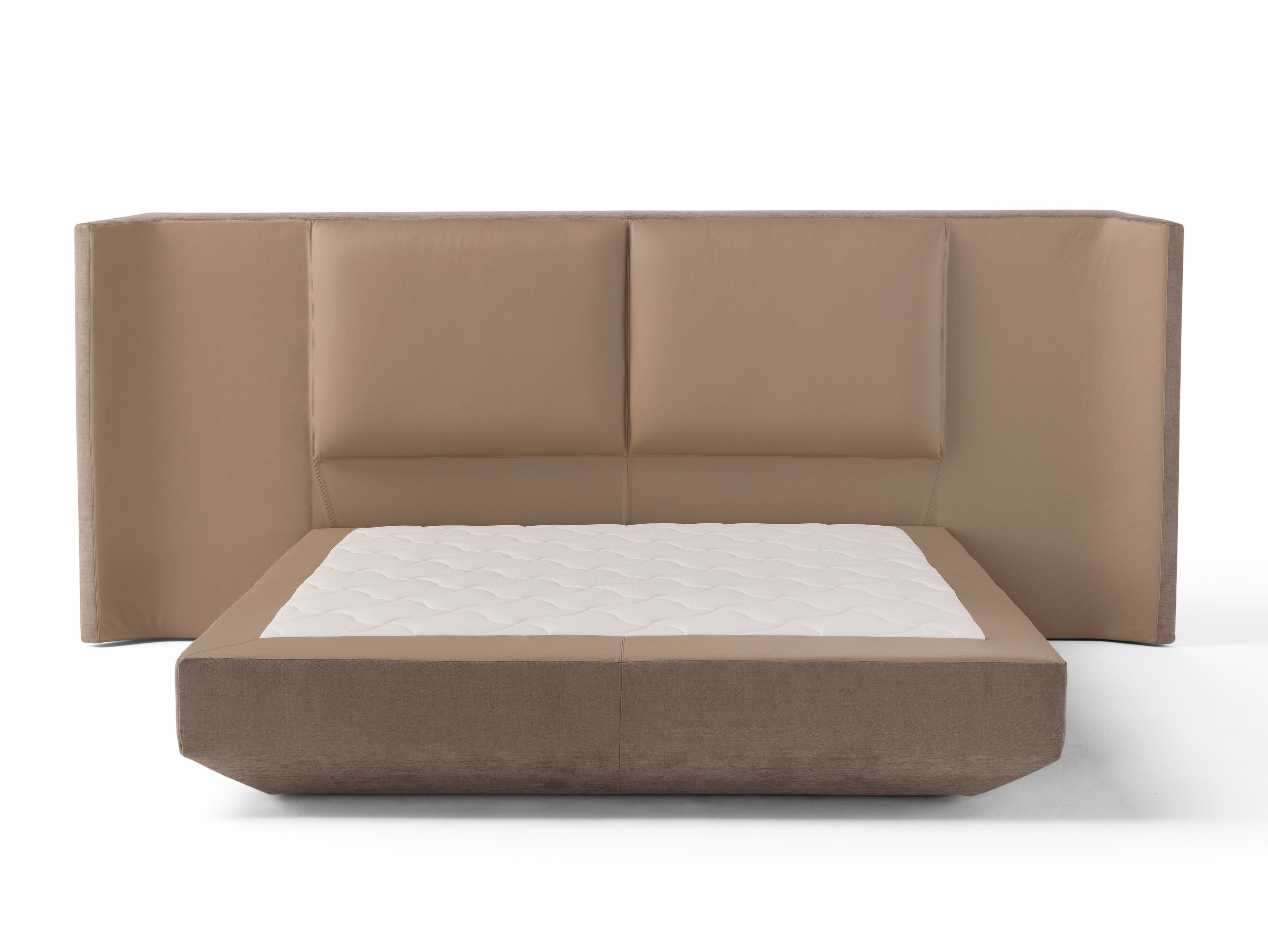 Кожаная двуспальная кровать с высоким изголовьем Amura Panis ARCH-00088670 - Вид №2