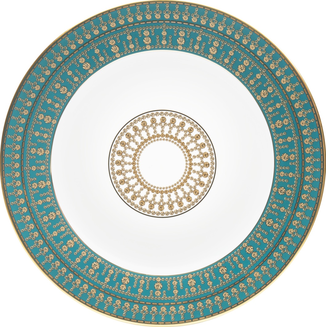 10638189 Haviland Тарелка подстановочная Haviland "Тиара, павлиний глаз" 31см (золотой декор) Фарфор 