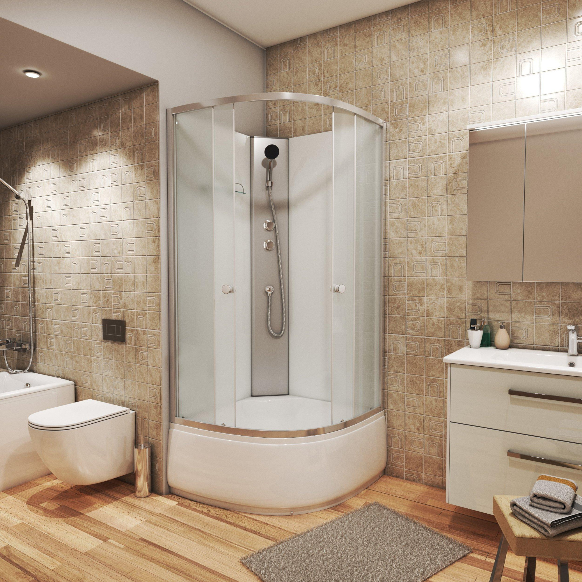 Душевая кабина NG- 7308-08BK (900х900х2000) высокий поддон(40см) стекло МАТОВОЕ Niagara ECO 7308BK