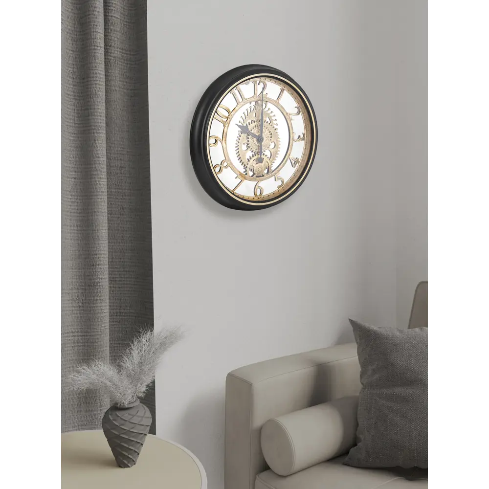 Часы настенные Dream River Шестеренки круглые пластик цвет черный ø50,8  см STLM-2136239 - Вид №5