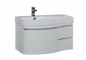 Тумба с раковиной Aquanet Сопрано 95 L белый (3 ящика)