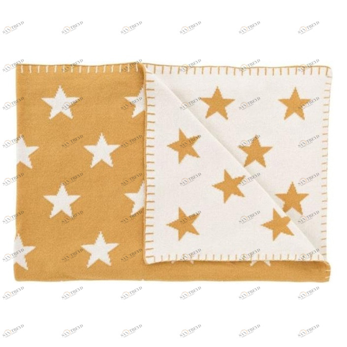 Плед детский хлопковый 95х120 см желтый Big Star SCHARDT  00-3880137 Желтый Santreyd 