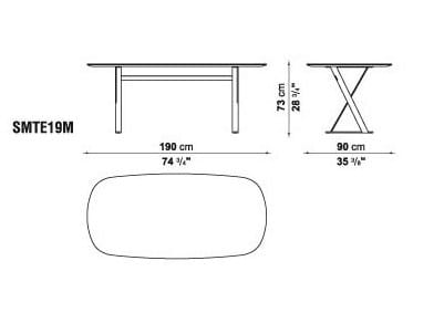 Прямоугольный мраморный стол Maxalto пафос ARCH-00098687 - Вид №3
