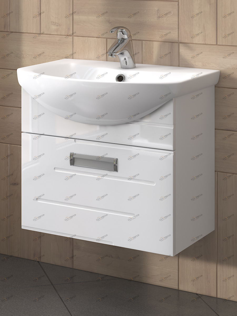 Тумба Diana 1-600 подвесная (под ум Балтика)610⨉450⨉520 мм белый Santreyd sun-id-665188