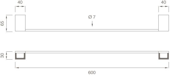 Ceadesign Вешалка для полотенец из нержавеющей стали Duet - accessori Det 84 - Вид №1