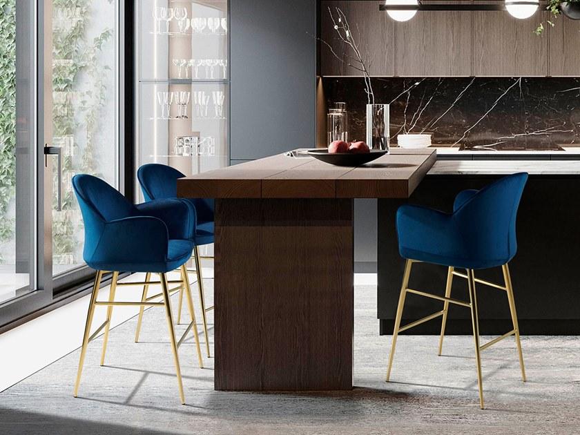 Angel Cerdá Бархатный барный стул с подлокотниками New chair 4084 a175 Angel Cerda - Вид №4