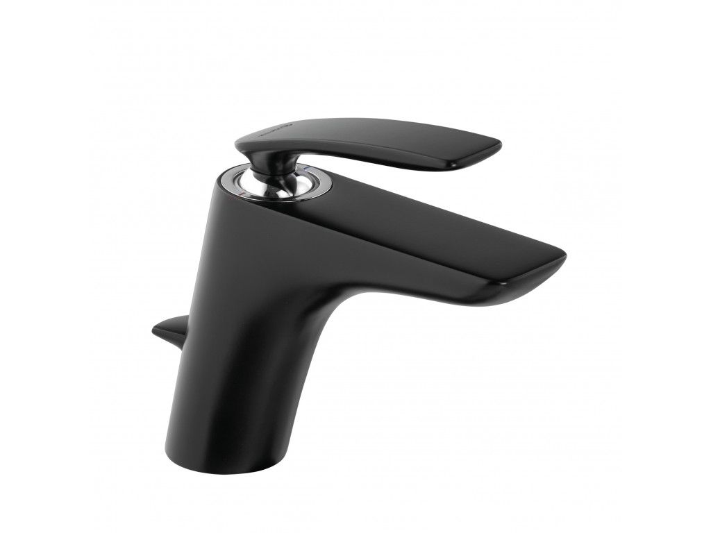 520238775 однорычажный смеситель на умывальник DN 15 KLUDI BALANCE черный матовый/хром 