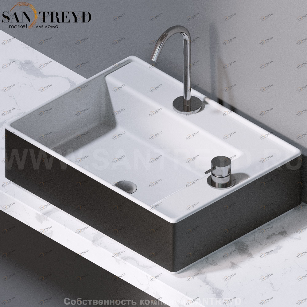 L640205 Накладная раковина на столешницу  прямоугольная A. e T. Italia Fly AeT ITALIA