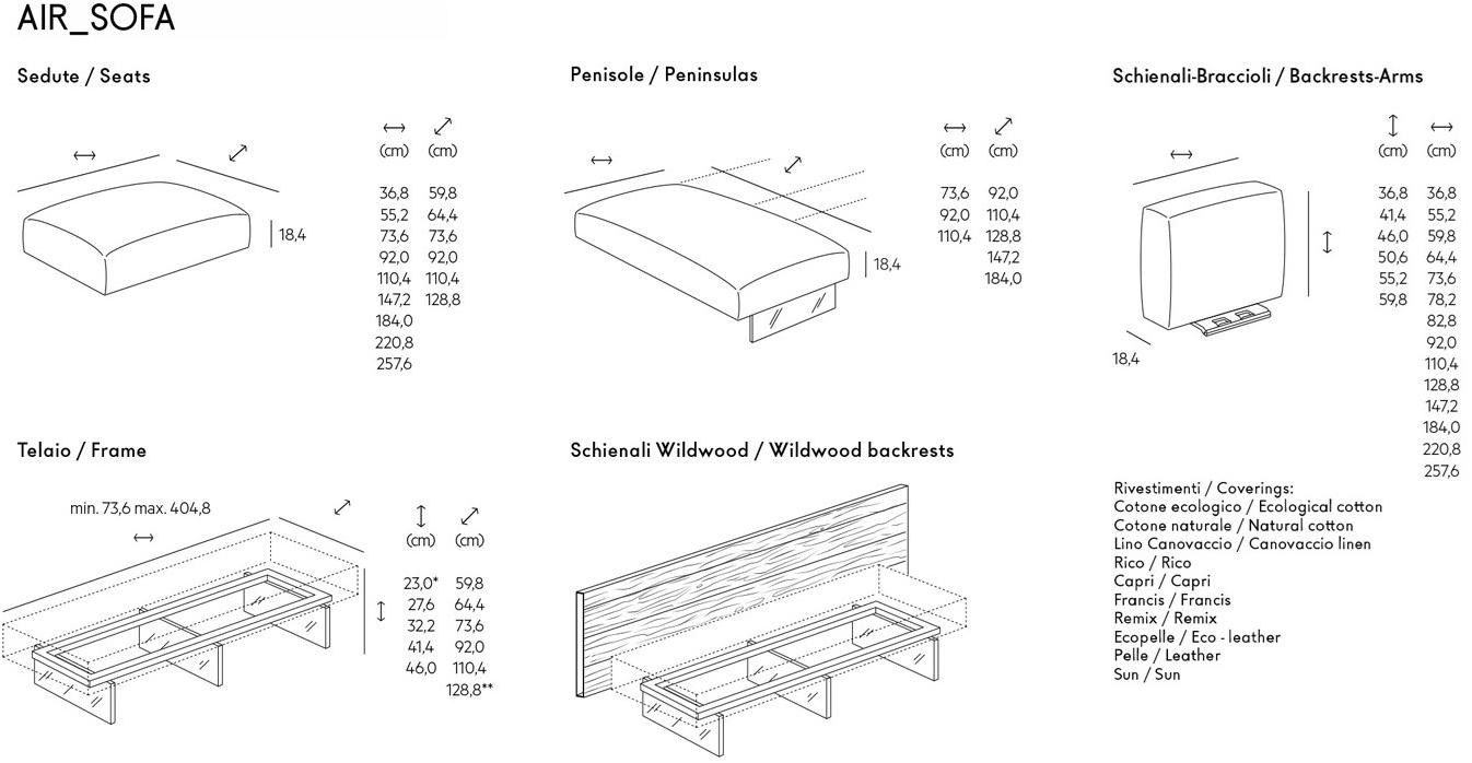 Lago Модульный тканевый диван с шезлонгом Air sun-id-1364927 - Вид №7