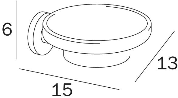 INDA® Настенная мыльница из матового стекла Touch A46110 - Вид №1