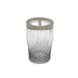 Стакан для зубных щеток PROFFI HOME Gray Crystal - серый хрусталь для ванной 89381138