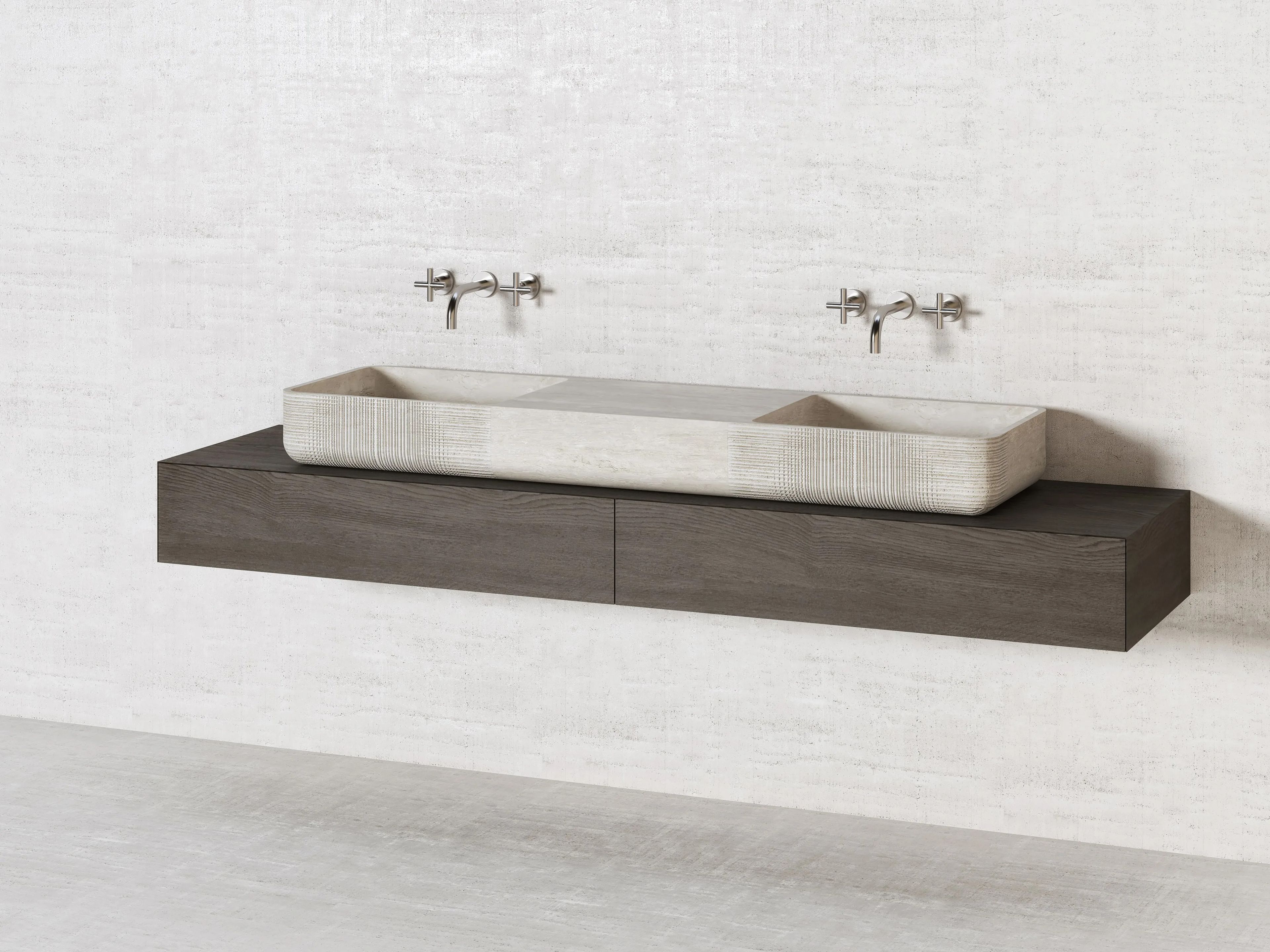 Двойной умывальник из натурального камня Davani Meridian ARCH-00043502 - Вид №1