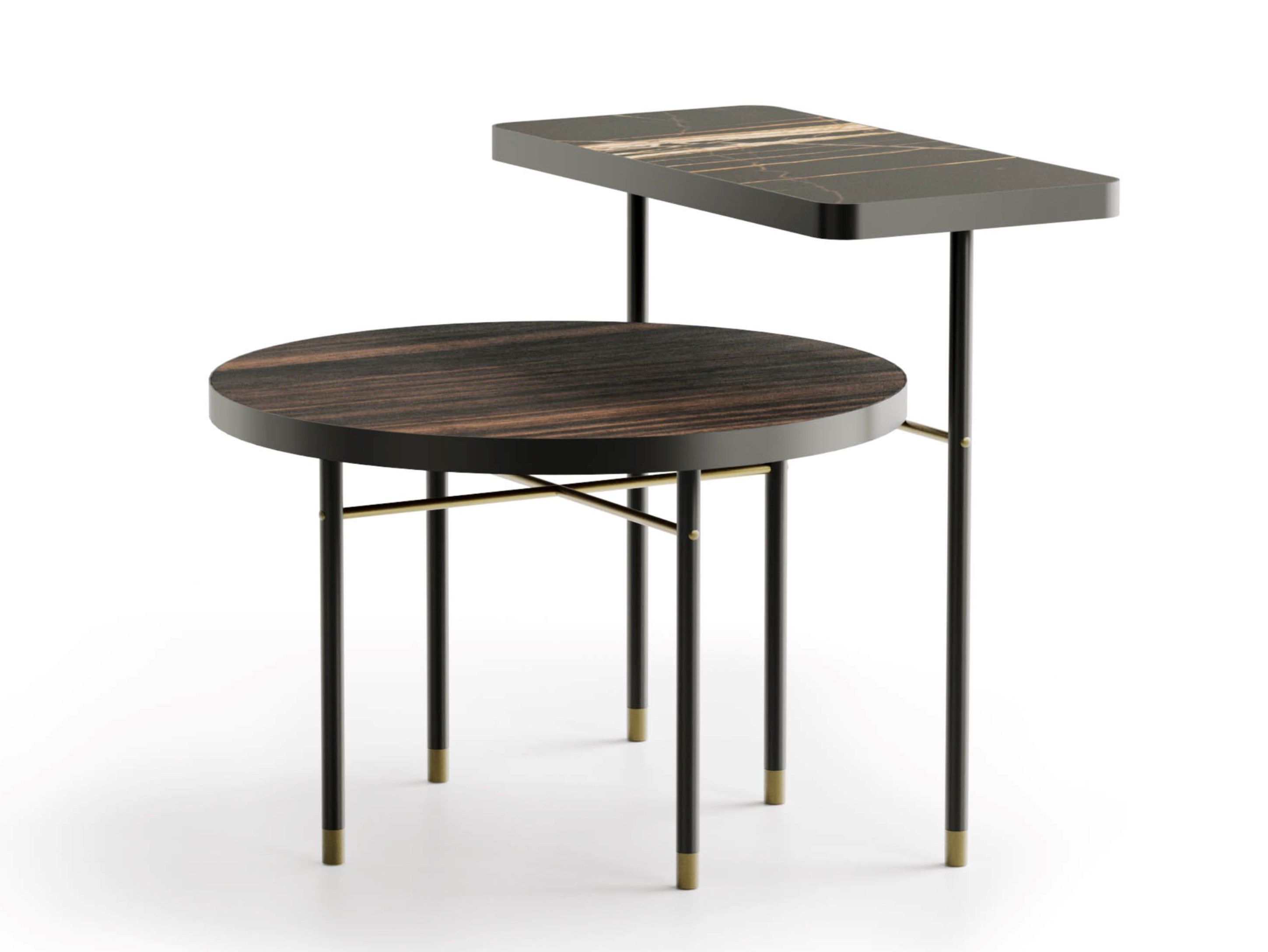 Высокий журнальный столик из дерева и мрамора Capital Collection PARURE ARCH-00010510 - Вид №1