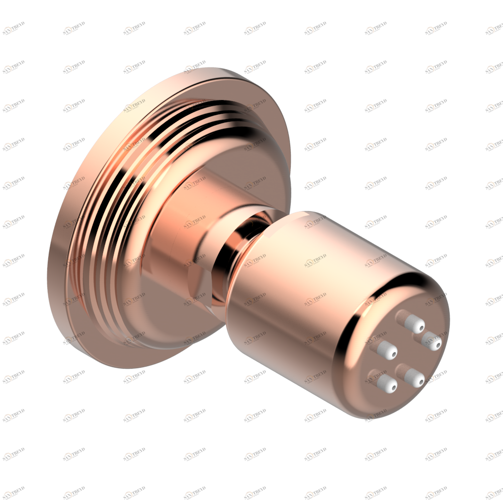 U9S-290/B Форсунка гидромассажная встраиваемая в стену 1/2" с защитой от жёсткой воды Thg-paris Grand central с ручками-рукоятками с белым ониксом Розовое золото U9S 290/B CAT.F