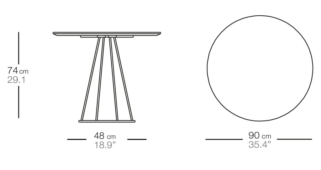 Стол Illa ø90x74 Bivaq sun-id-1986065 - Вид №3