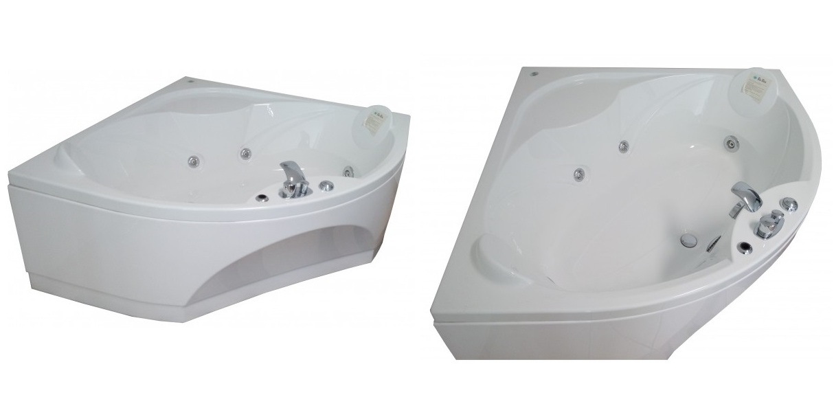 Ванна угловая с гидромассажем Greta 140 см Karolitalia BLUBLUEGRETABLUTWO - Вид №1