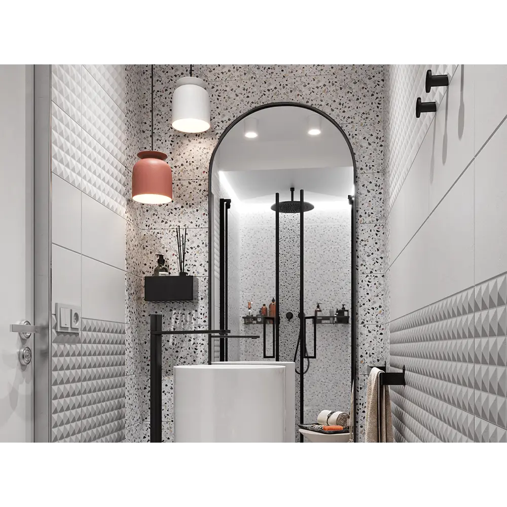 Плитка настенная рельефная Culto Asana Grey H 20x40 см 1.2 м² бетон цвет серый STLM-2191482 - Вид №2