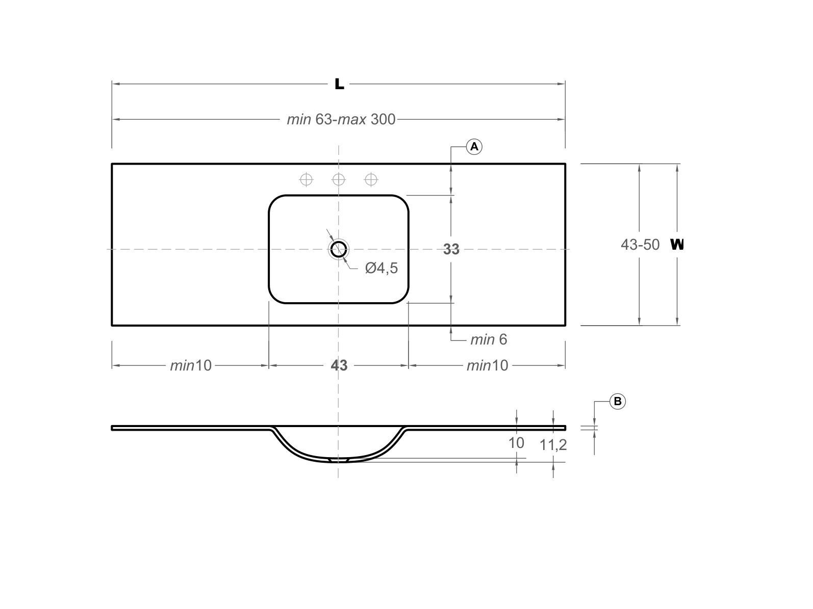 Столешница со встроенной раковиной Inbani D4 ARCH-00085618 - Вид №2