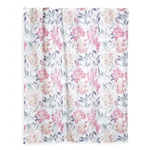 Штора для ванной Wess Bonsoir 180x200 см полиэстер цвет фиолетовый/розовый