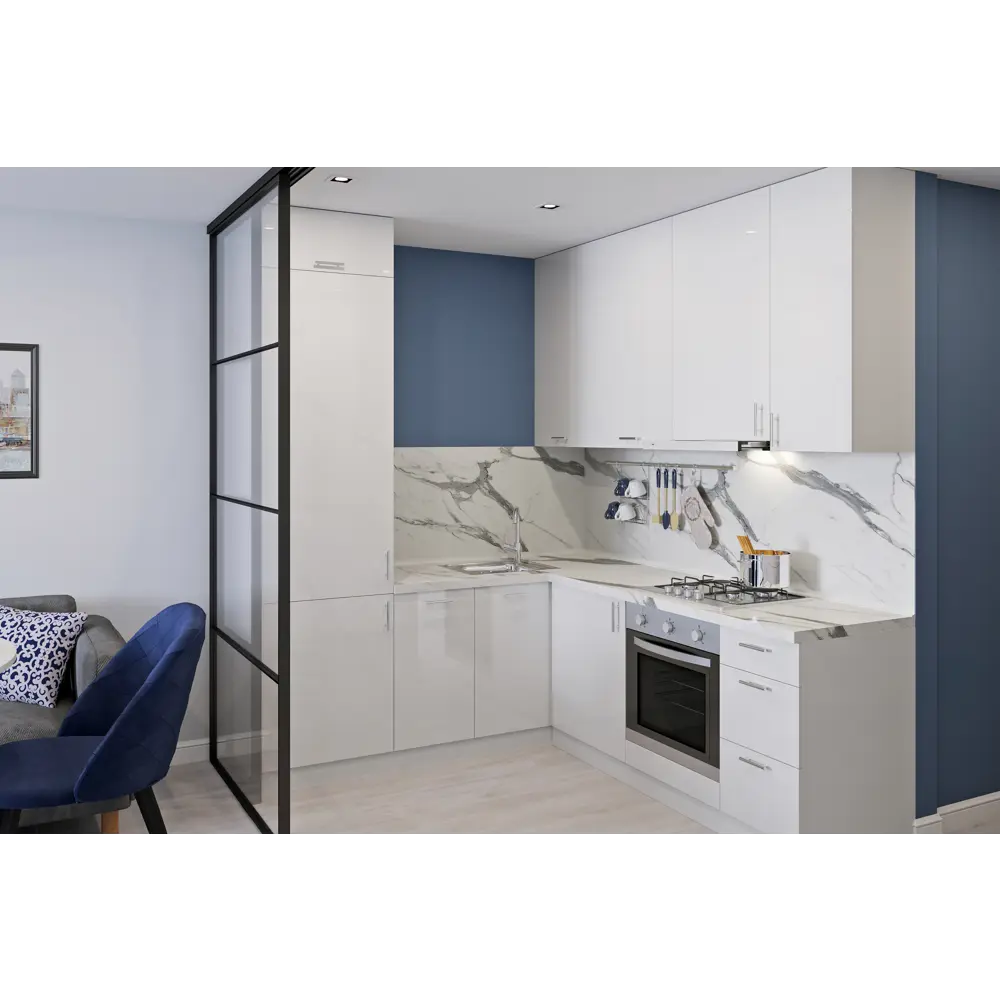 Фасад кухонного шкафа Аша 59.7x102.1 см KONSENSA ЛДСП цвет белый 89419200 STLM-2047190 - Вид №8