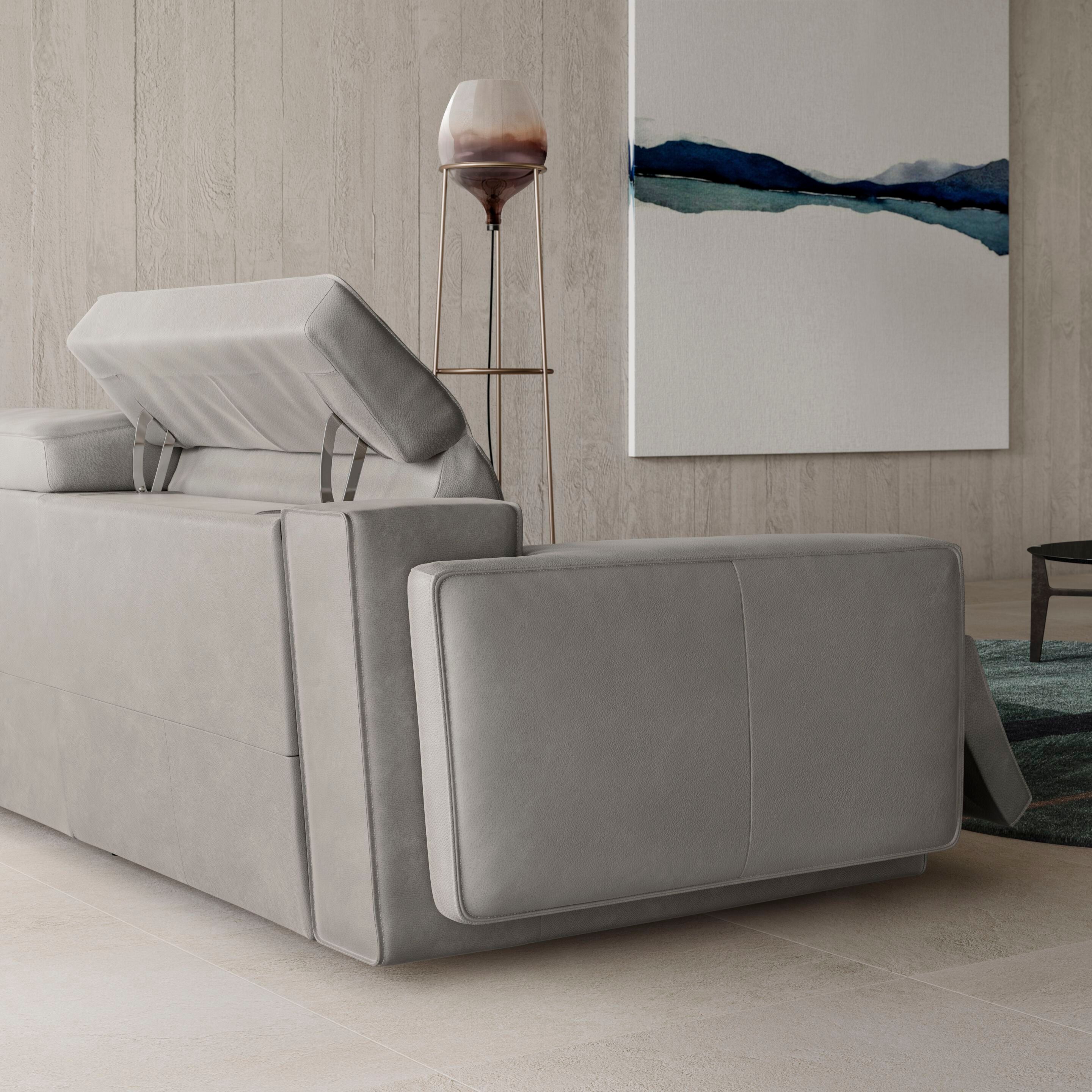 Кожаный угловой диван с откидной спинкой Natuzzi Italia IAGO ARCH-00153082 - Вид №30