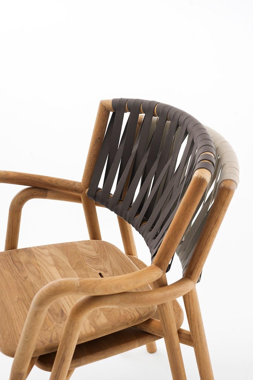 RODA Садовый стул из тика со встроенной подушкой Piper sun-id-1386115 - Вид №3