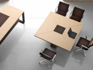 Bralco Квадратный стол для переговоров из кожи Arche