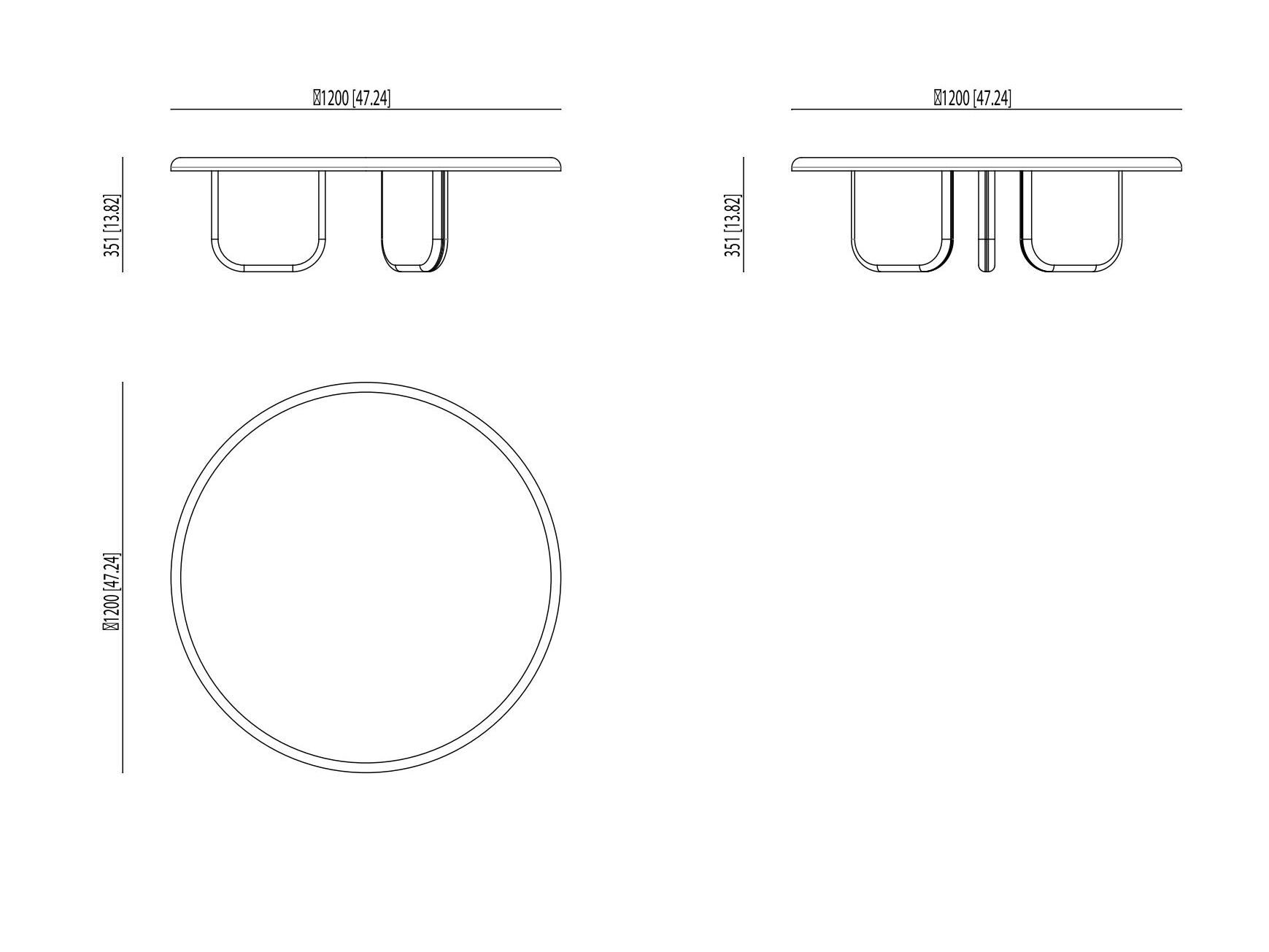 Круглый деревянный журнальный столик Laskasas Canvas ARCH-00151440 - Вид №3