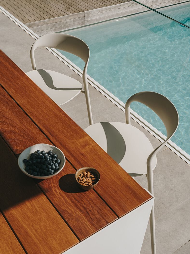 Деревянный прямоугольный высокий садовый стол Lapalma PANCO OUTDOOR ARCH-00090696 - Вид №2