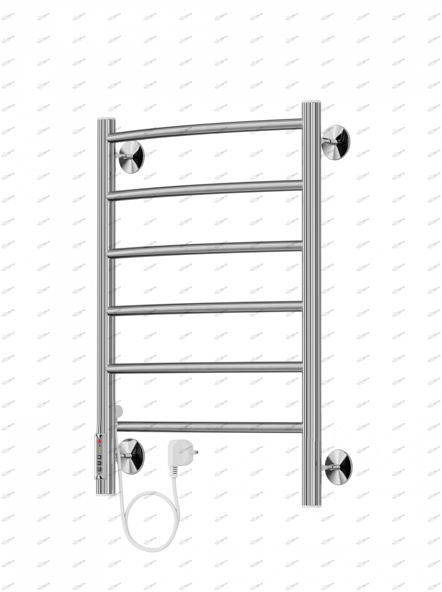 4630080268425 ЭЛЕКТРИКА Классик П6 450х650 электро ( new встроен диммер СЛЕВА) Полотенцесушитель TERMINUS RAL 9016 глянец 