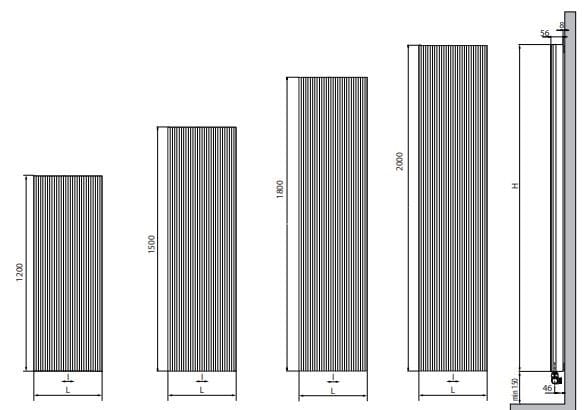 Горизонтальный стальной радиатор Caleido ARCH-00014329 - Вид №1