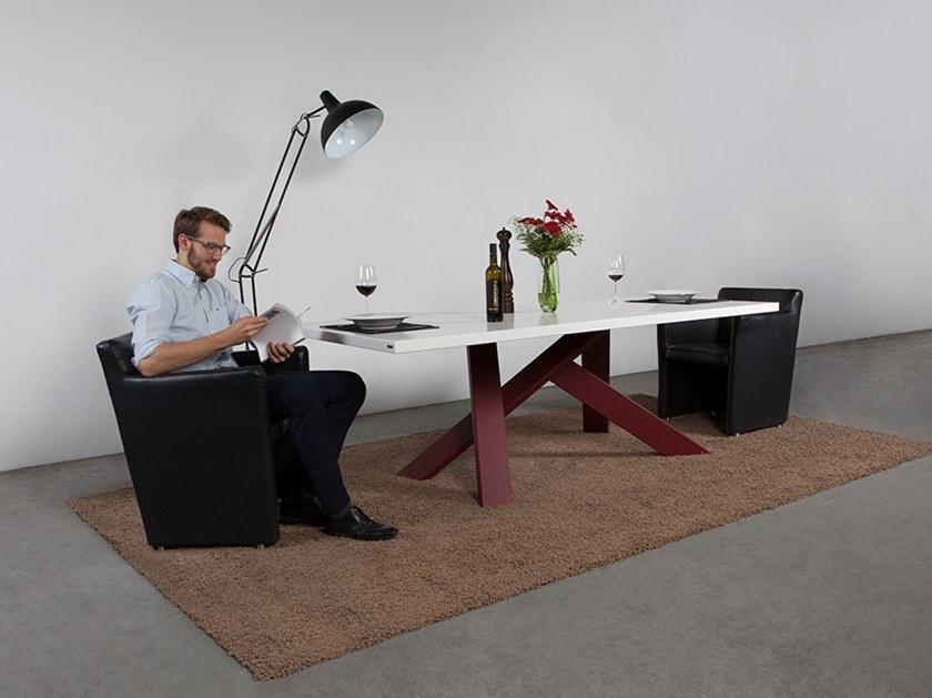 Wissmann raumobjekte Прямоугольный стол из стали и дерева  611  - Вид №1