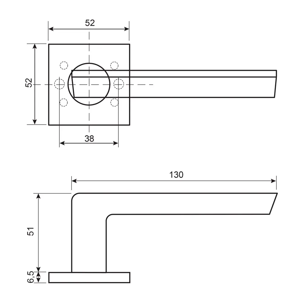 Дверная ручка на розетке Armex H-30105-A без запирания цвет никель STLM-2018812 - Вид №8