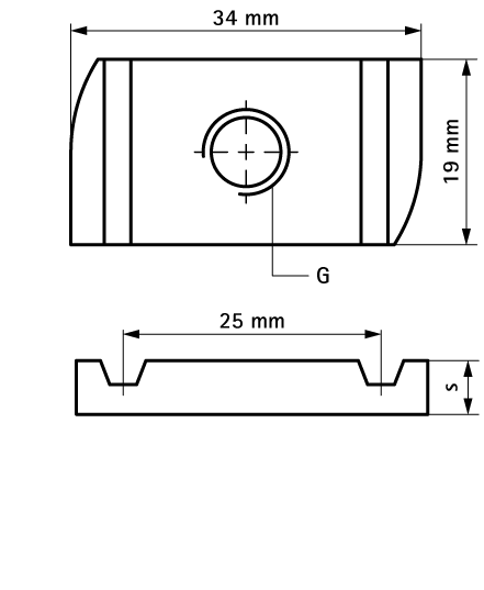 6517008 BIS Strut Канальные гайки (электролитическая оцинковка) монтаж в профиле Strut walraven  - Вид №1